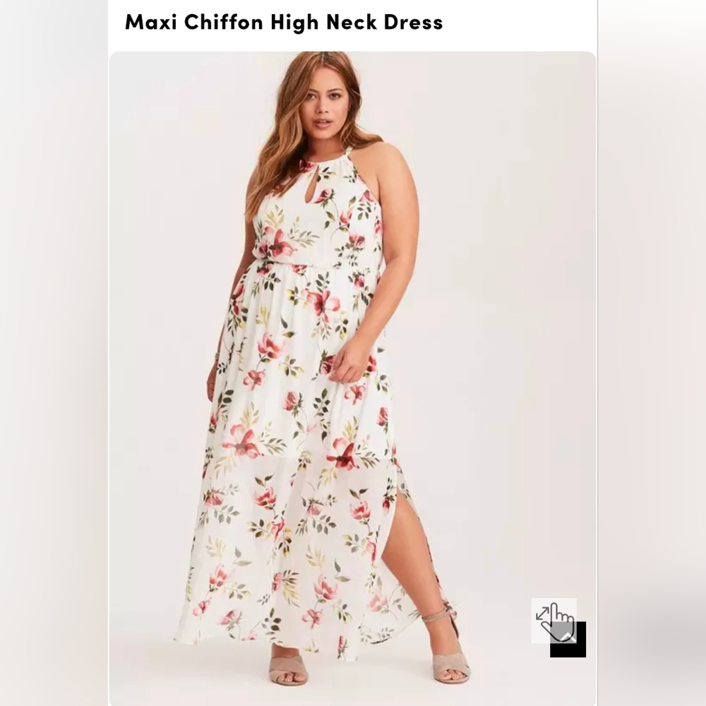 Torrid White Floral Maxi Dress